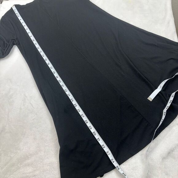 Cupio Women's Size M Criss Cross Vneck Black Dress Stretchy Casual Basic - Picture 9 of 9